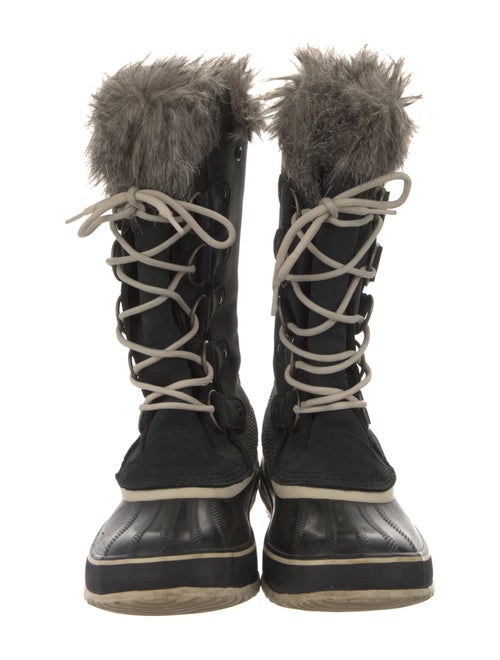Sorel Suede Faux Fur Trim Lace-Up Boots