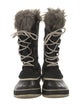 Sorel Suede Faux Fur Trim Lace-Up Boots