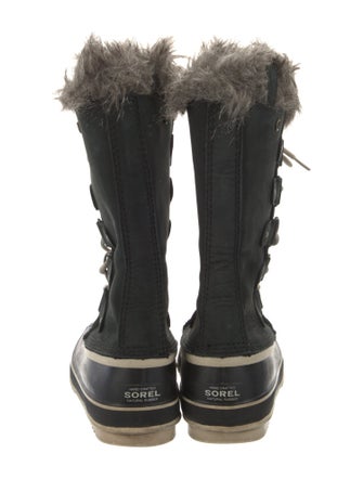 Sorel Suede Faux Fur Trim Lace-Up Boots