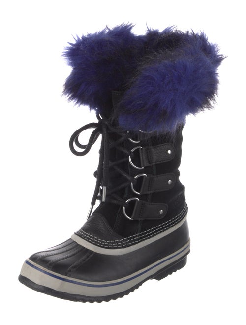 Sorel Suede Faux Fur Trim Lace-Up Boots