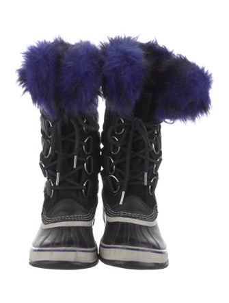Sorel Suede Faux Fur Trim Lace-Up Boots