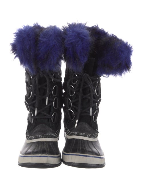 Sorel Suede Faux Fur Trim Lace-Up Boots