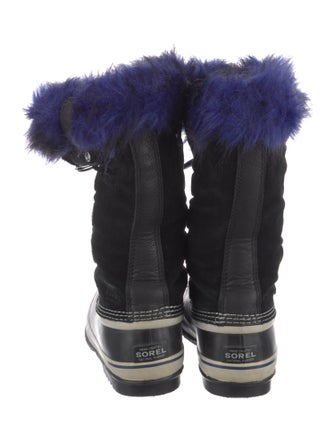 Sorel Suede Faux Fur Trim Lace-Up Boots
