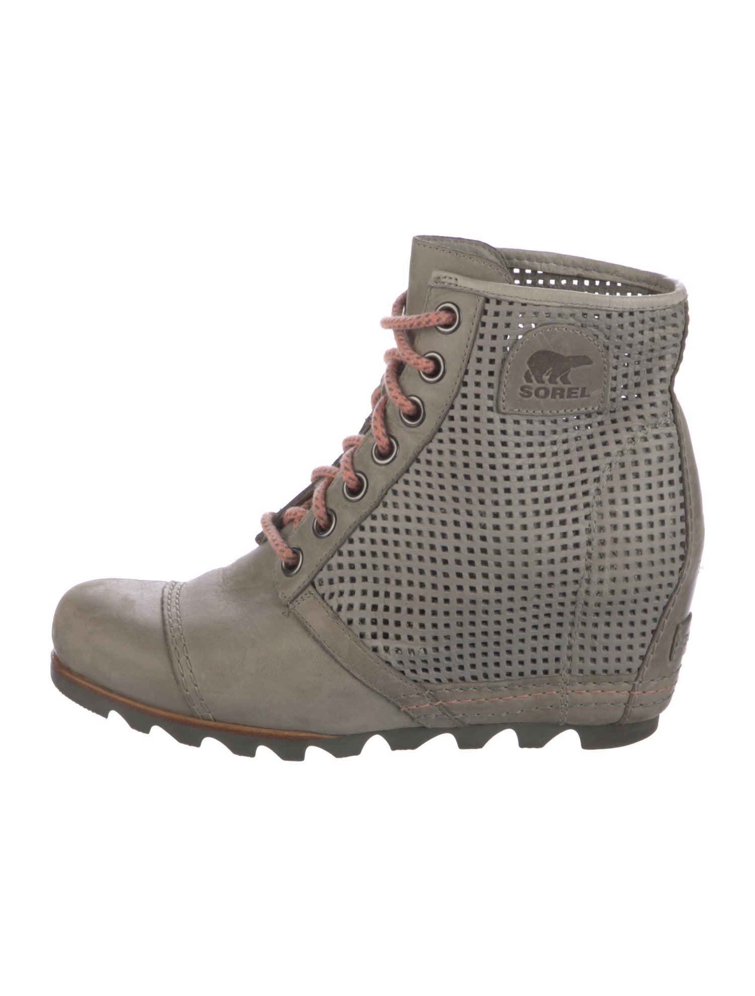 Sorel Leather Lasercut Accents Lace-Up Boots