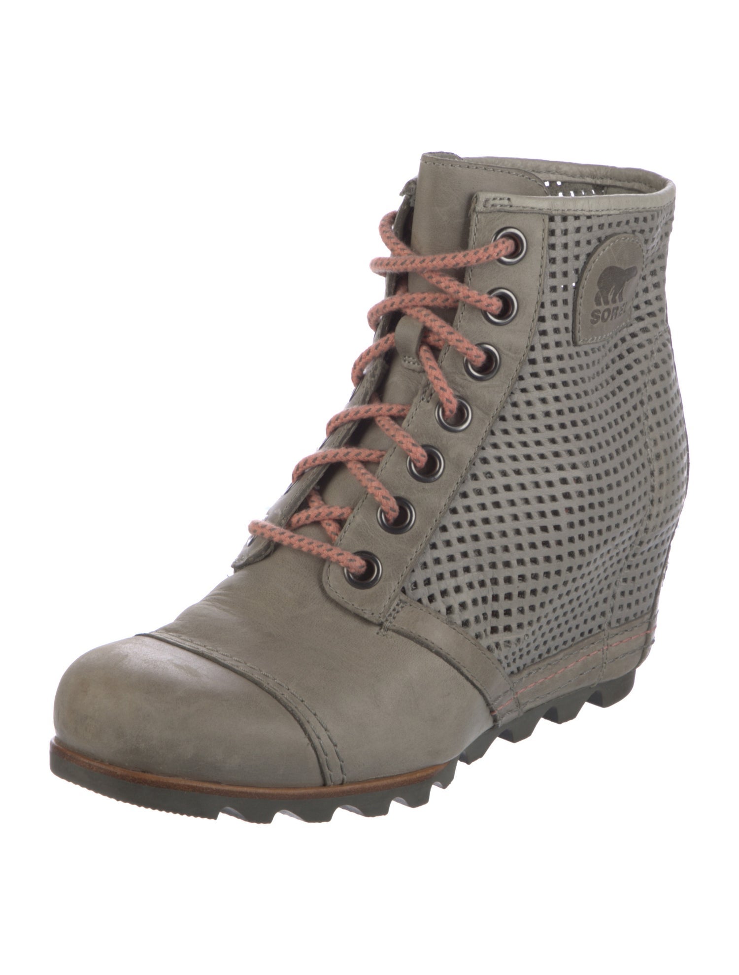 Sorel Leather Lasercut Accents Lace-Up Boots
