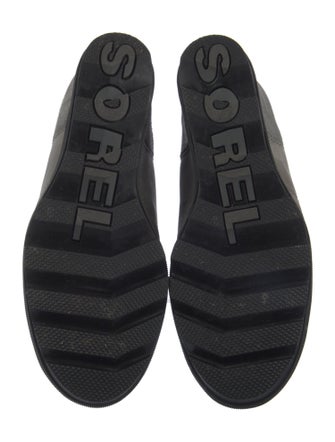 Sorel Leather Fur Trim Lace-Up Boots