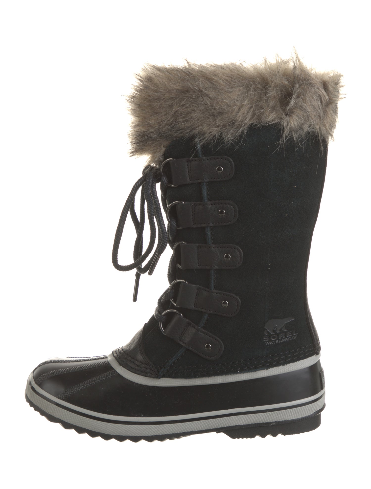 Sorel Suede Faux Fur Trim Lace-Up Boots