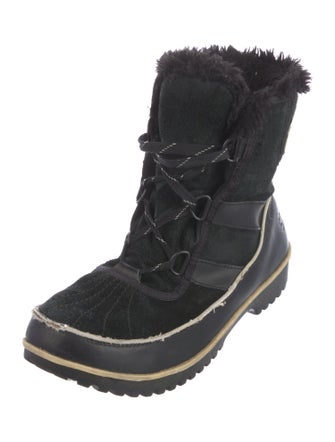 Sorel Suede Graphic Print Combat Boots