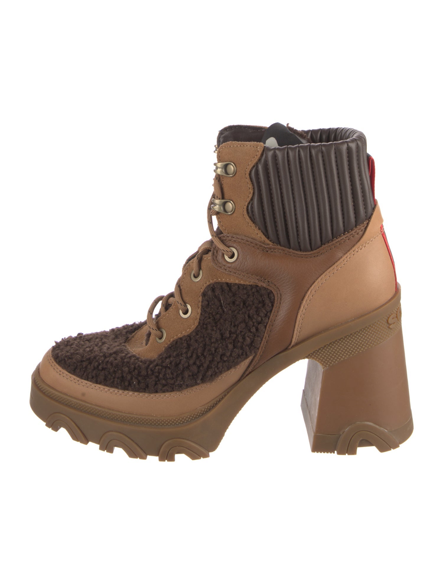 Sorel Shearling Colorblock Pattern Boots