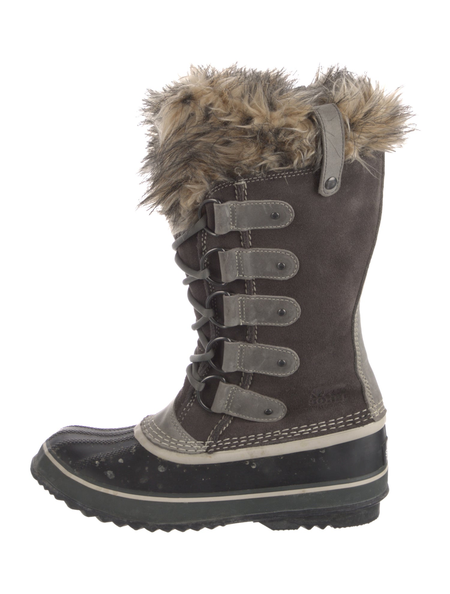 Sorel Suede Colorblock Pattern Lace-Up Boots