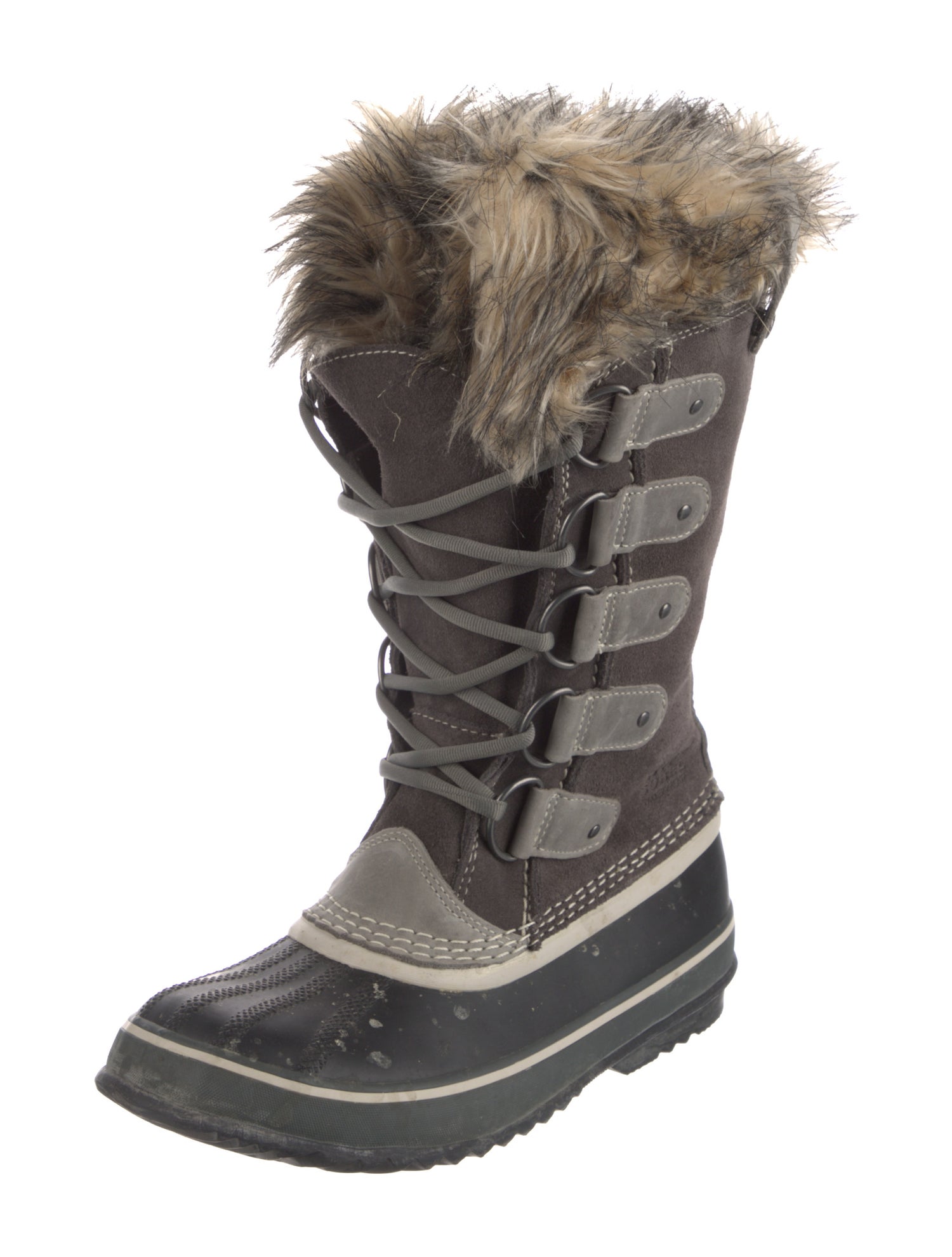 Sorel Suede Colorblock Pattern Lace-Up Boots