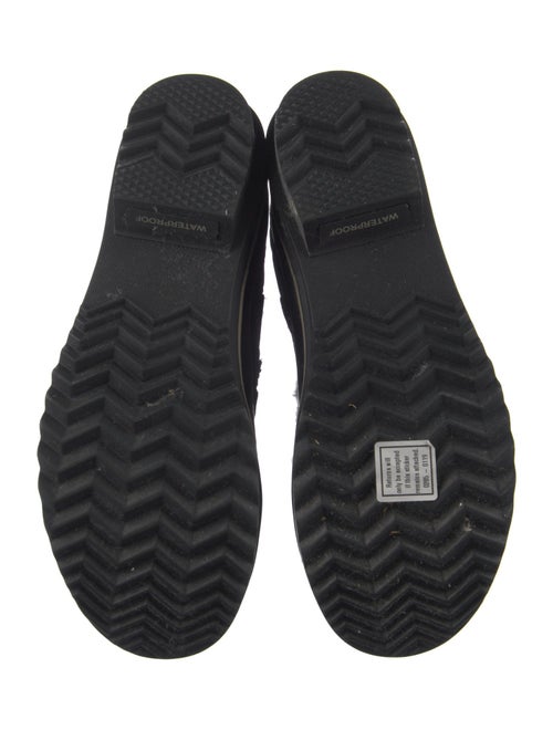 Sorel Leather Fur Trim Lace-Up Boots