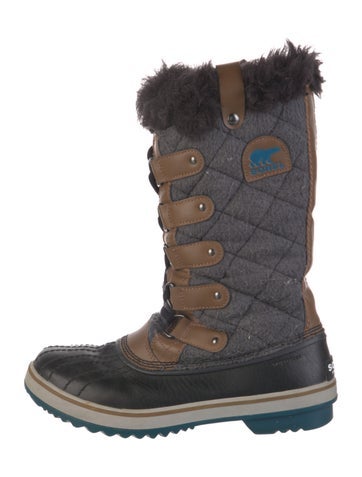Sorel Boots Wool Colorblock Pattern Lace-Up US 7.5 |