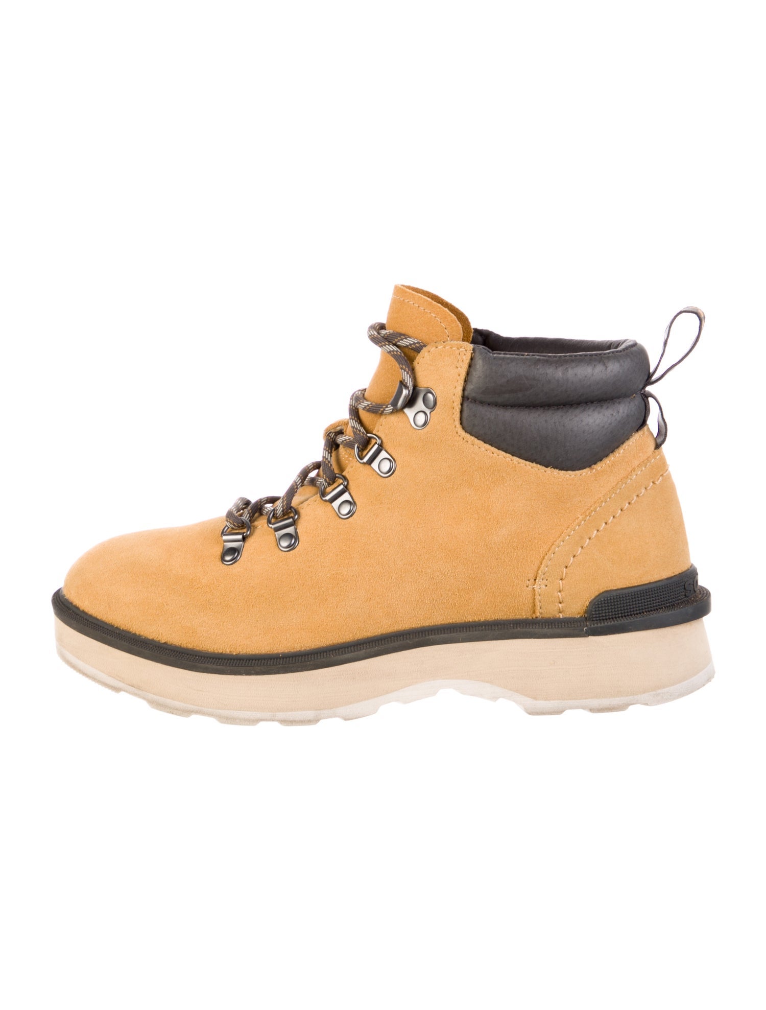 Sorel Suede Colorblock Pattern Lace-Up Boots