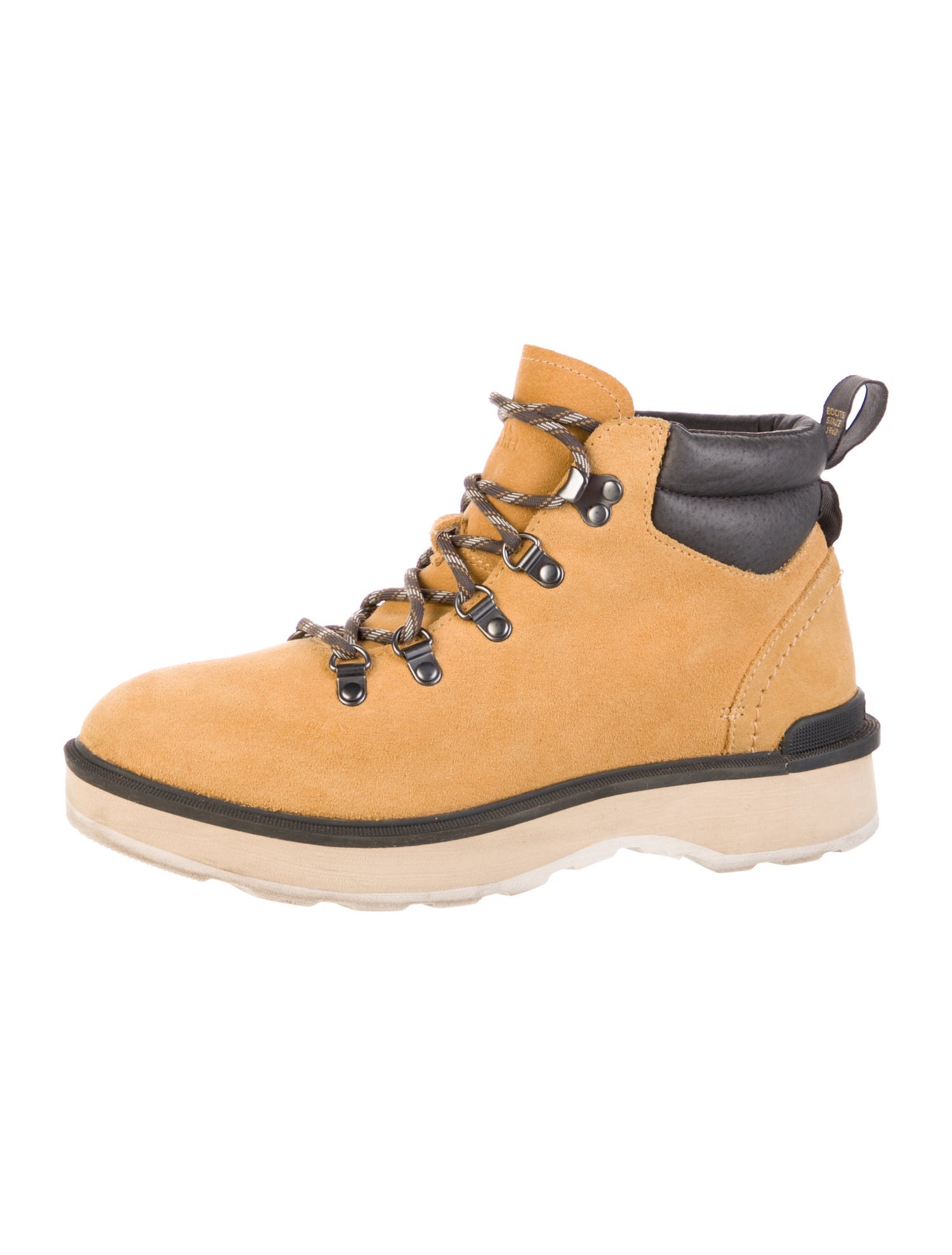 Sorel Suede Colorblock Pattern Lace-Up Boots
