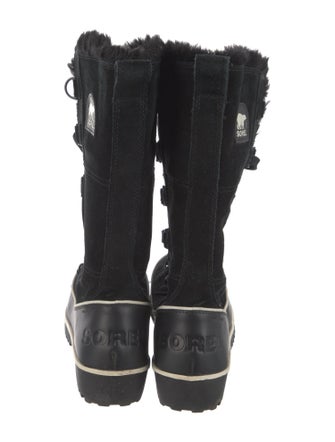Sorel Suede Faux Fur Trim Lace-Up Boots