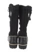 Sorel Suede Faux Fur Trim Lace-Up Boots
