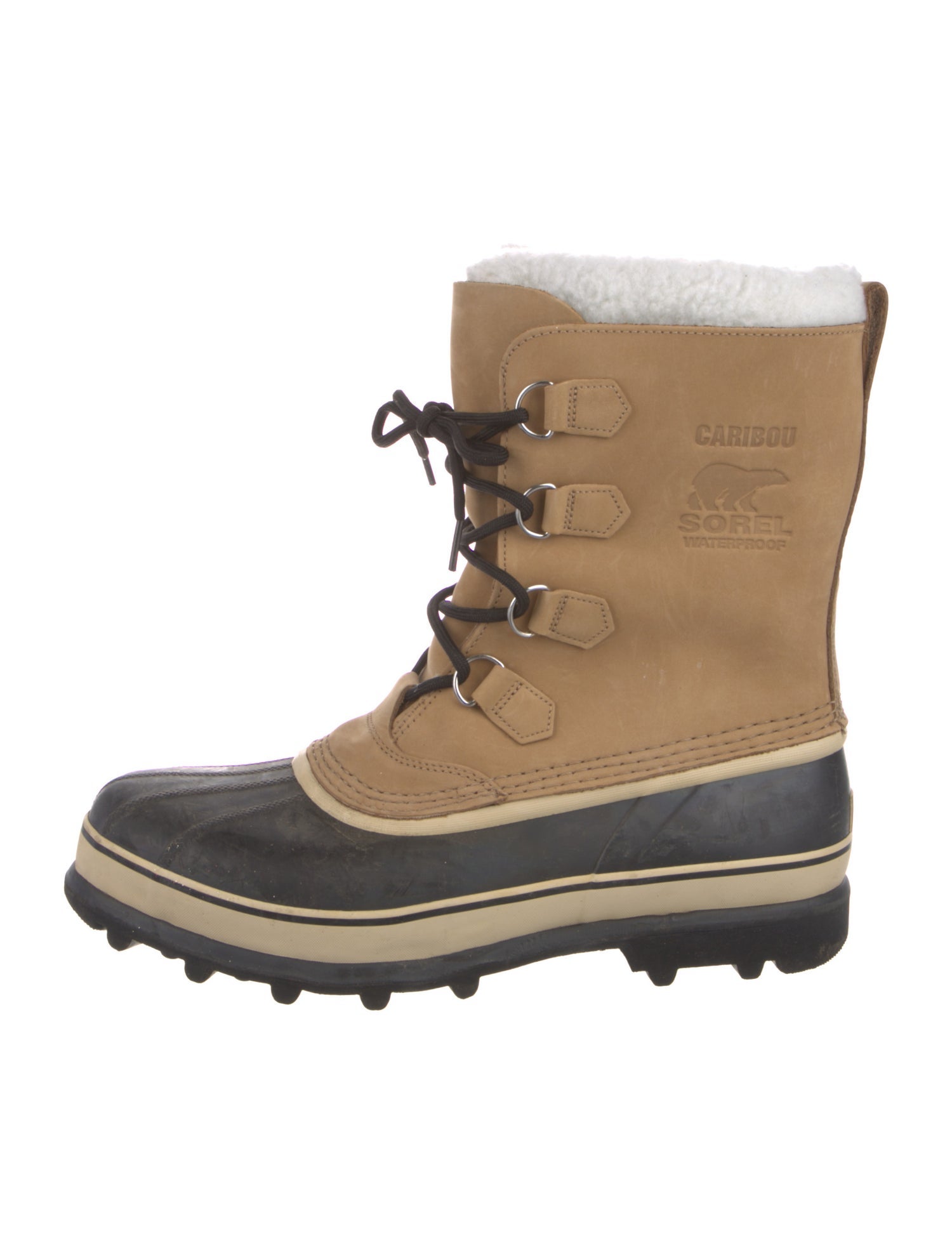 Sorel Leather Fur Trim Snow Boots