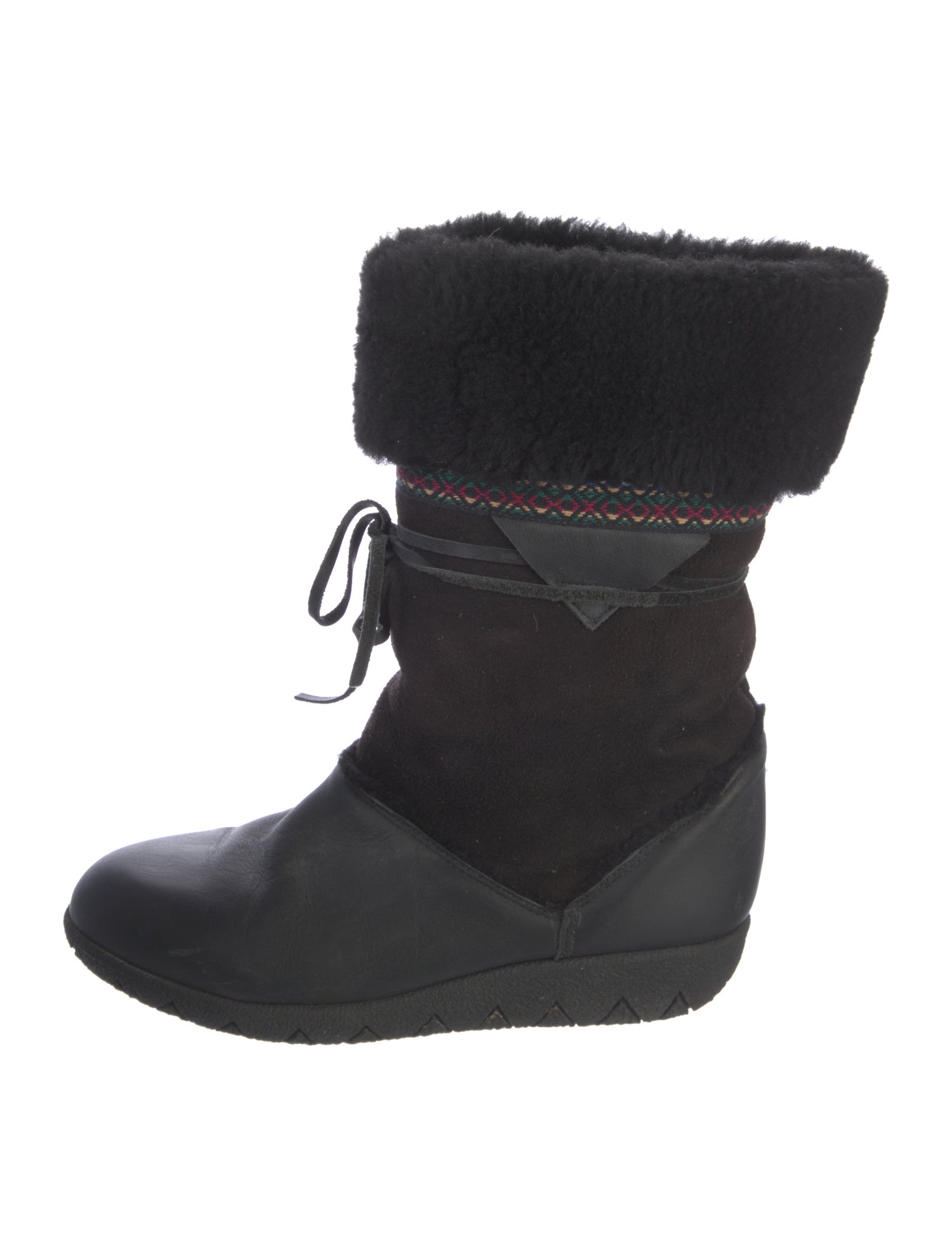 Sorel Leather Bow Accents Lace-Up Boots