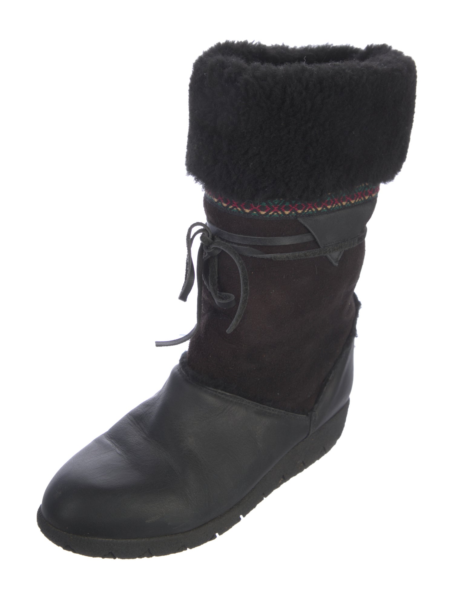 Sorel Leather Bow Accents Lace-Up Boots