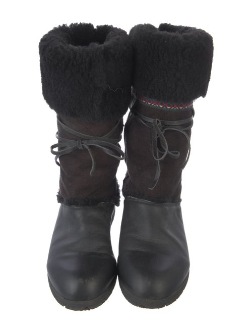 Sorel Leather Bow Accents Lace-Up Boots