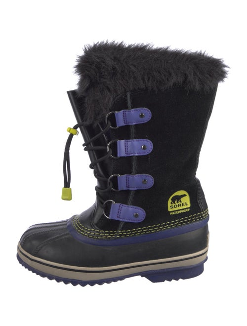 Sorel Suede Faux Fur Trim Lace-Up Boots