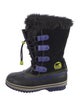Sorel Suede Faux Fur Trim Lace-Up Boots