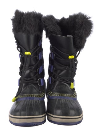 Sorel Suede Faux Fur Trim Lace-Up Boots