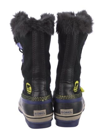 Sorel Suede Faux Fur Trim Lace-Up Boots