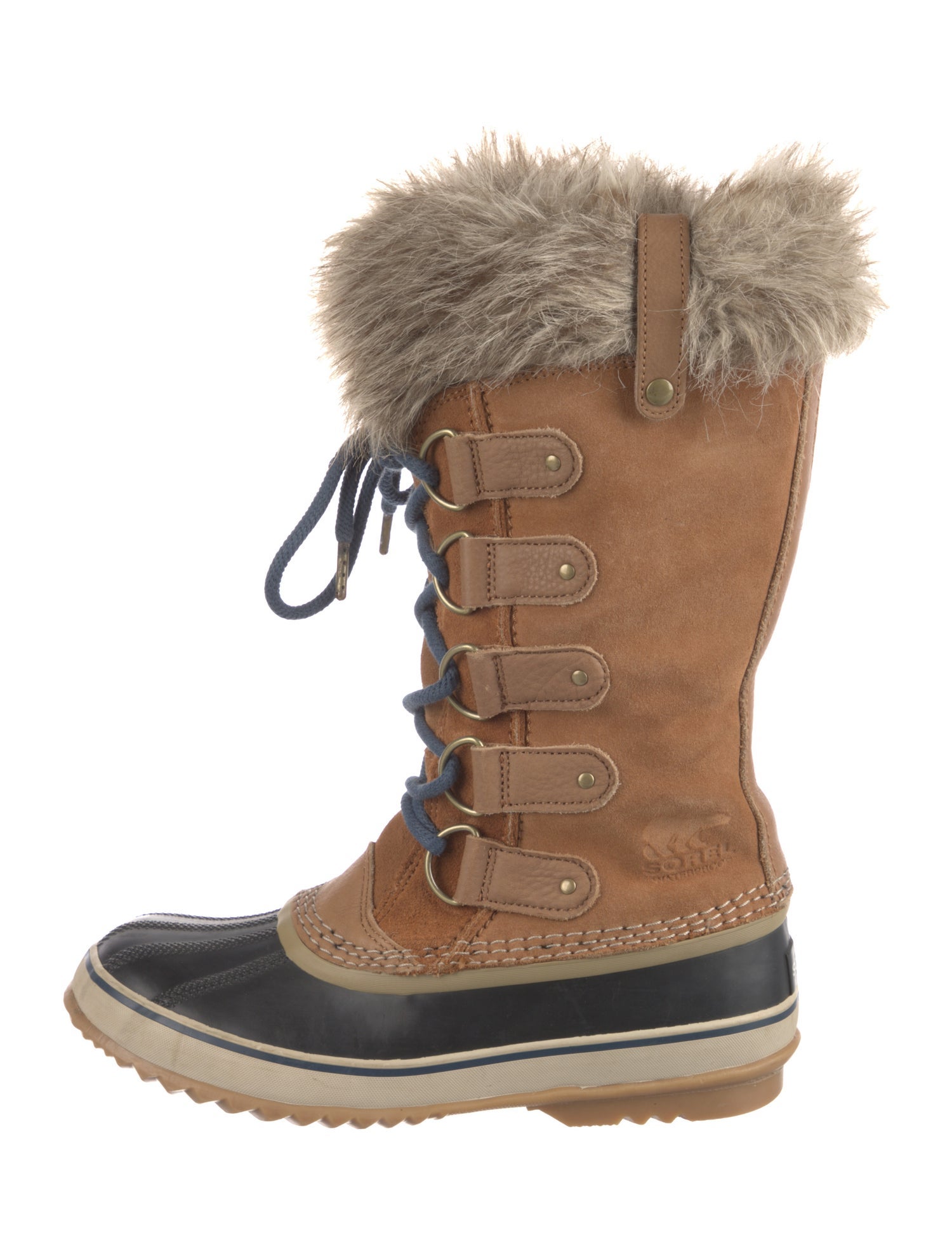 Sorel Suede Colorblock Pattern Lace-Up Boots