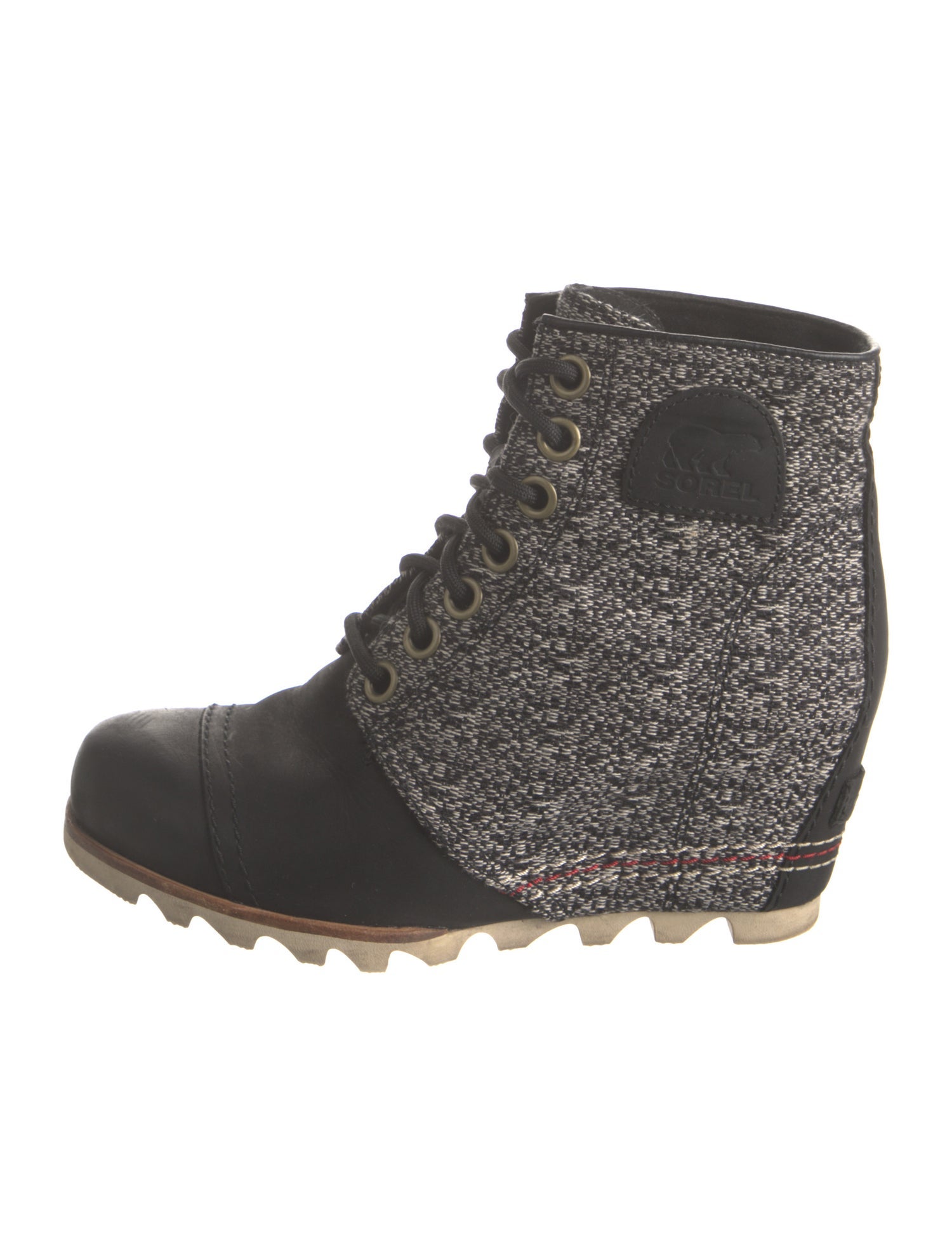 Sorel Tweed Pattern Lace-Up Boots