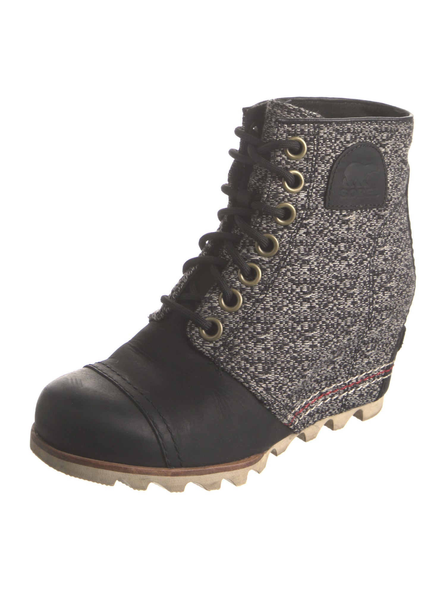 Sorel Tweed Pattern Lace-Up Boots