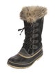 Sorel Suede Faux Fur Trim Lace-Up Boots