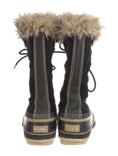 Sorel Suede Faux Fur Trim Lace-Up Boots