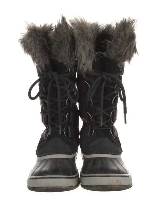 Sorel Suede Fur Trim Lace-Up Boots