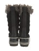 Sorel Suede Fur Trim Lace-Up Boots