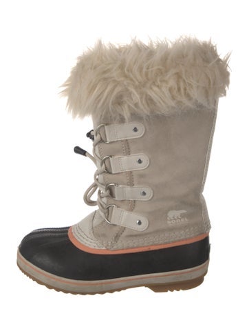 Sorel Boots Suede Colorblock Pattern Lace-Up 3.5