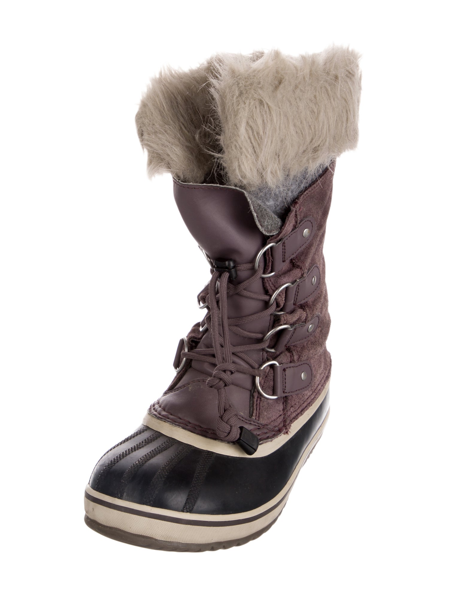 Sorel Suede Colorblock Pattern Lace-Up Boots