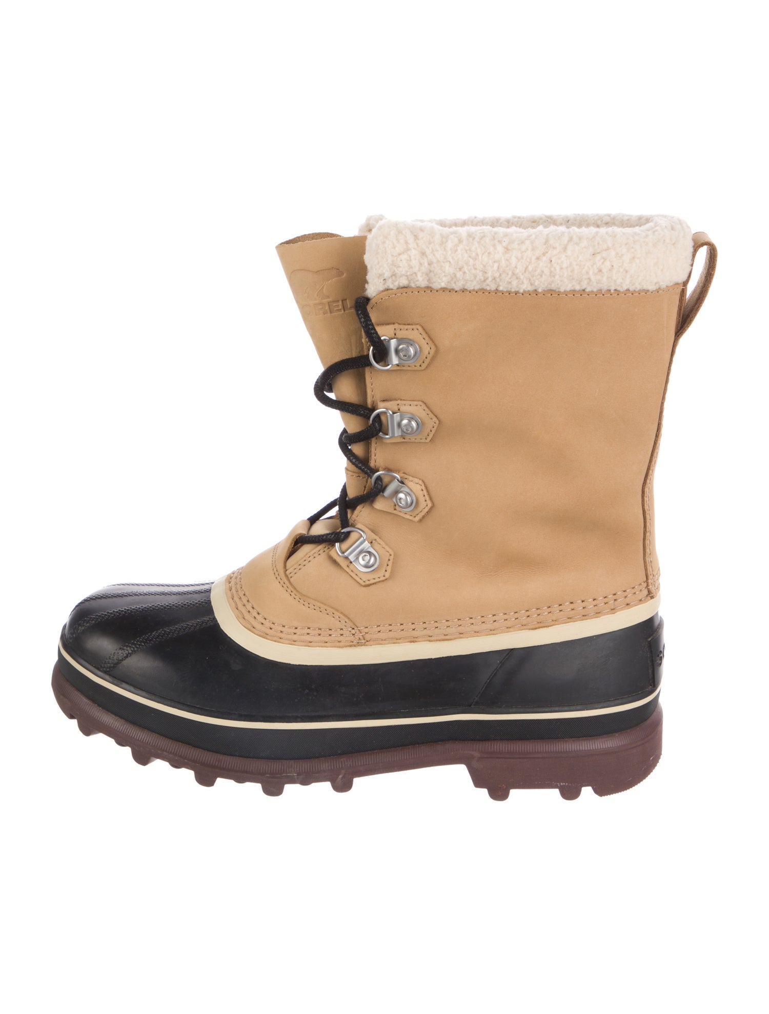 Sorel Suede Fur Trim Lace-Up Boots