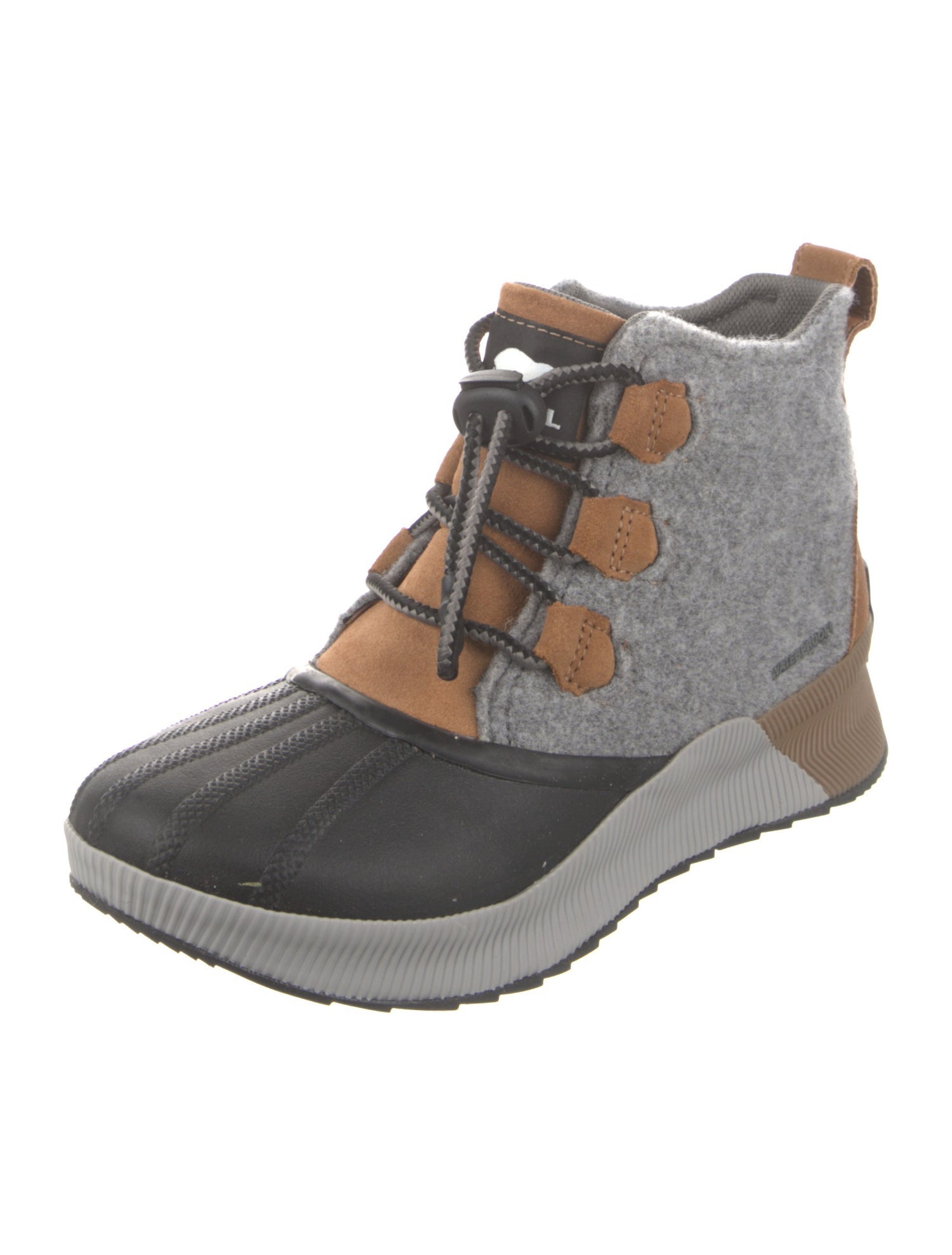 Sorel Leather Colorblock Pattern Lace-Up Boots
