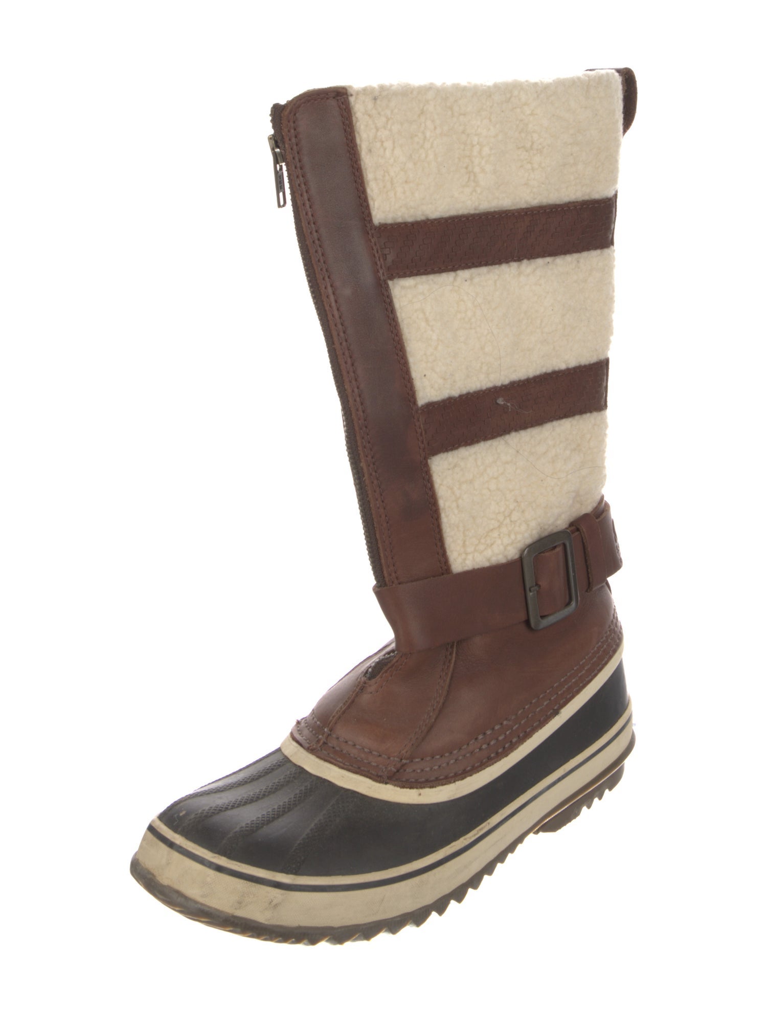 Sorel Leather Colorblock Pattern Boots