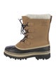 Sorel Suede Faux Fur Trim Lace-Up Boots