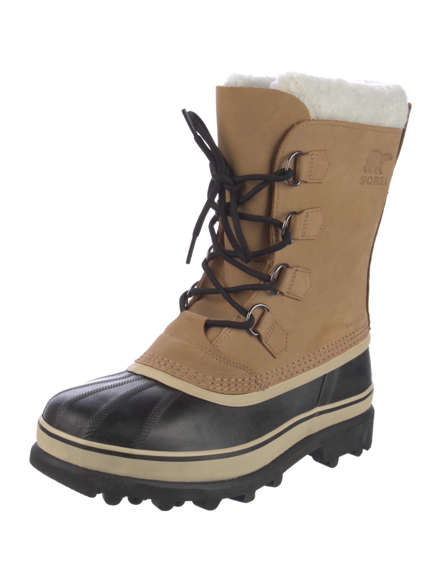 Sorel Suede Faux Fur Trim Lace-Up Boots