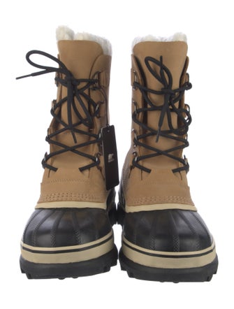 Sorel Suede Faux Fur Trim Lace-Up Boots