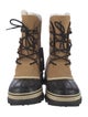 Sorel Suede Faux Fur Trim Lace-Up Boots