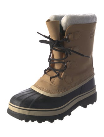 Sorel Suede Fur Trim Lace-Up Boots