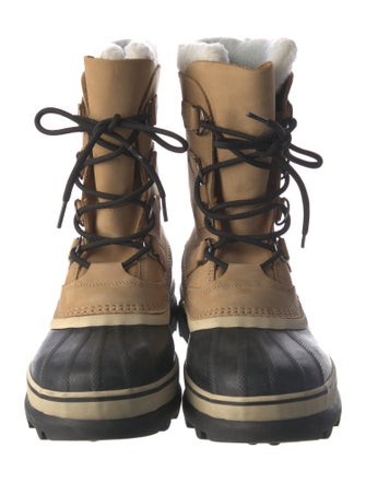 Sorel Suede Fur Trim Lace-Up Boots