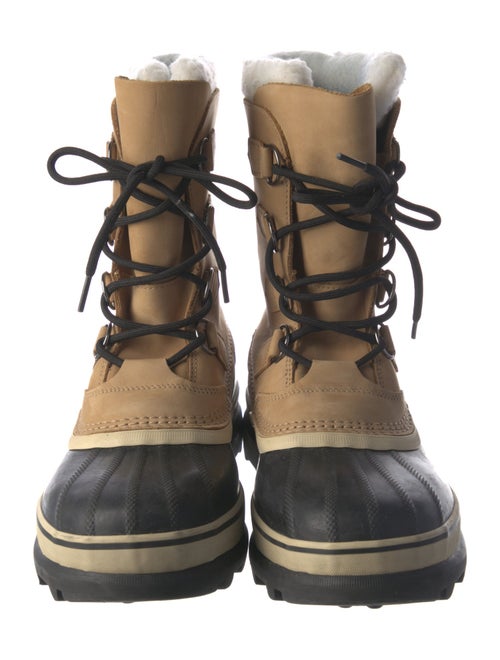 Sorel Suede Fur Trim Lace-Up Boots