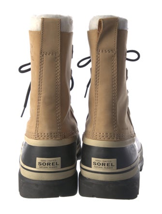 Sorel Suede Fur Trim Lace-Up Boots