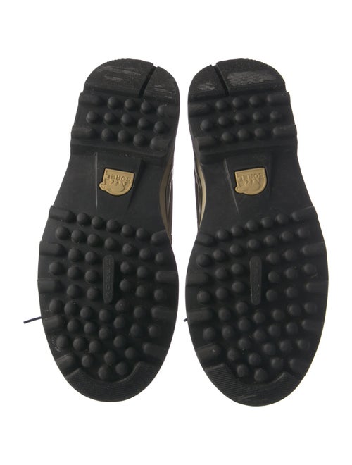 Sorel Suede Fur Trim Lace-Up Boots